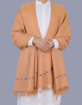Khaki Plain 100% Wool Men Shawl
