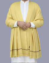 Beige Plain 100% Acrylic Men Shawl