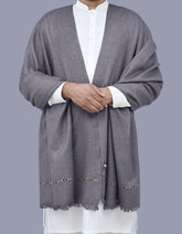 D Grey Plain 100% Acrylic Men Shawl