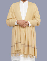 D Skin Plain 100% Wool Men Shawl