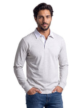 Oatmeal Plain Pure Cotton Rugby Polo