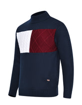 Navy Geometric Pull Over SFA2508-S