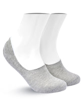 Grey Plain No Show Socks