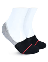 Black Stripe No Show Socks