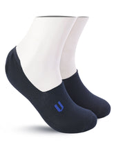 Navy Plain No Show Socks