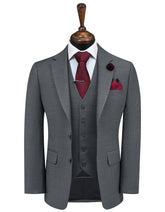 L Charcoal Check Suit ST2595C-34