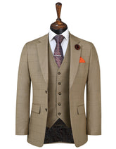 Khaki Check Suit ST2598C-34