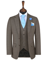 L Brown Check Suit ST2599C-34