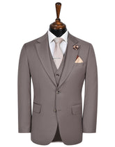 L Brown Plain Suit ST2609S-34