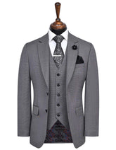 Grey Texture Suit ST2691C-34