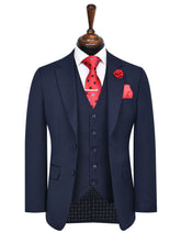 D Navy Texture Suit ST2694C-34