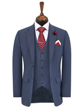 M Blue Plain Suit ST2744C-34
