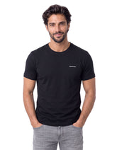 Black Plain Basic Tee