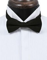 Black Self Plain Bow Tie