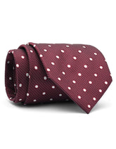 D Maroon Dotted Tie