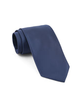 D Blue Self Plain Tie
