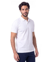 White Plain Pique Polo Shirt