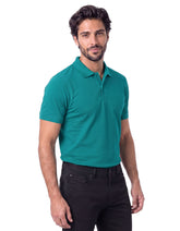 Teal Plain Pique Polo Shirt