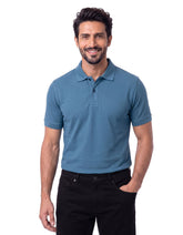 Aura Blue Plain Pique Polo Shirt