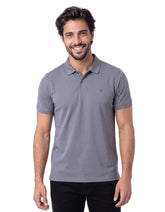 Charcoal Plain Pique Polo Shirt