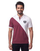 T Pink Color Block Polo Shirt