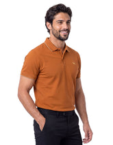 Brown Plain Pique Polo Shirt