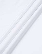 White Plain Unstitched Bamboo Blend Ethnic Suit