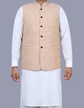 Brown Slub Waist Coat WC2402-6S-34