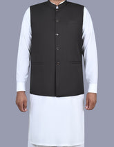 Chocolate Plain Waist Coat WC2407-5C-34