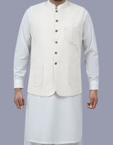 L Fawn Plain Waist Coat WC2512-1S-34