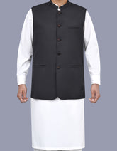 Charcoal Texture Waist Coat WC2522-3C-34