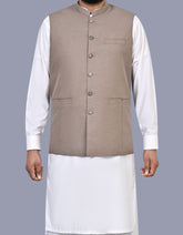 Beige Texture Waist Coat WC2600C-34