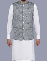 Charcoal Texture Waist Coat WC2602S-34