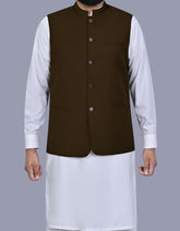 Chocolate Plain Waist Coat WC2613C-34