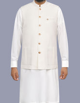 Off White Plain Waist Coat WC2627S-34