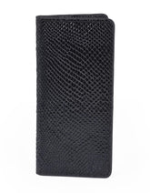 Black 100% Leather Long Wallet
