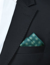 C Green Dotted Pocket Square