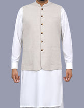 Beige Texture Waist Coat WC2603C-34