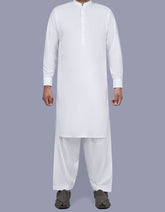 White Plain Kameez Shalwar KS2516-3R-XS