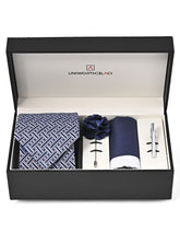 Navy Geometric Men Accessories Box