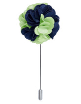 Navy Floral Coat Lapel Pin
