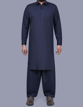 Navy Plain Kameez Shalwar KS2528S-XS