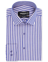 Stripe Navy Tailored Smart Fit Shirt FS2857-2SF-14.5
