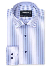 Stripe Blue Classic Fit Shirt FS2856-1RF-14.5