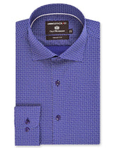 Printed D Blue Tailored Smart Fit Shirt FS868SF-14.5