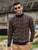 Navy Stripe Pull Over SFA2414-1-S