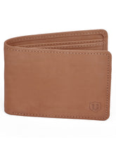 Camel Plain 100% Suede Leather Wallet
