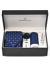 Navy Geometric Men Accessories Box