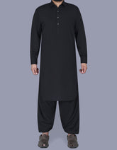 Black Plain Kameez Shalwar KS2530S-XS