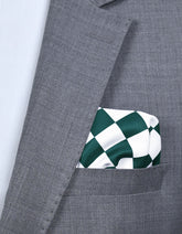 Green Geometric Pocket Square